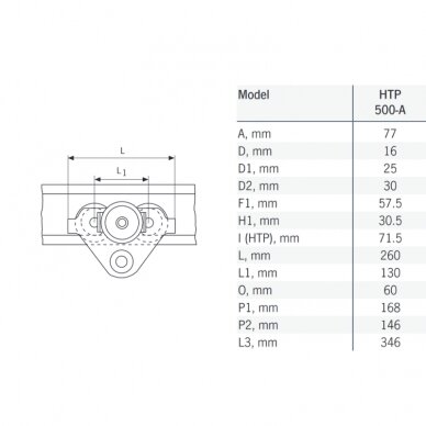 Važiuoklė keltuvui YALE HTP-A 500kg 1